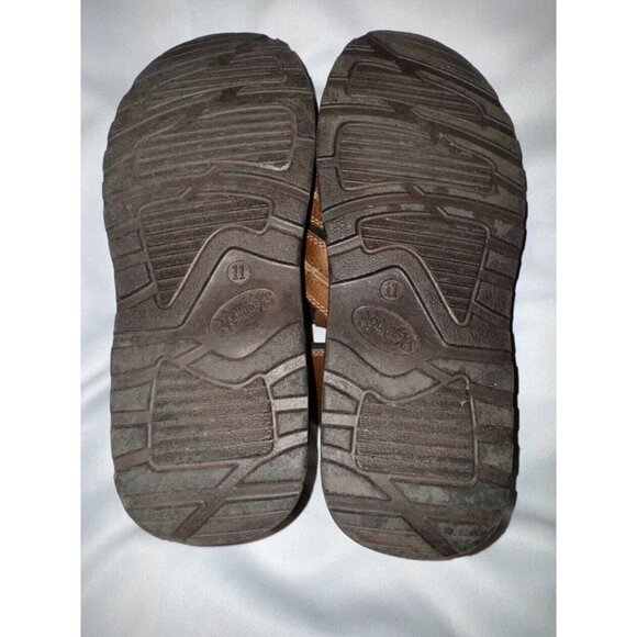 Vintage Journeys Sandals Brown Leather Fisherman chunky 90's Y2K P501 sz 11 - Picture 5 of 9